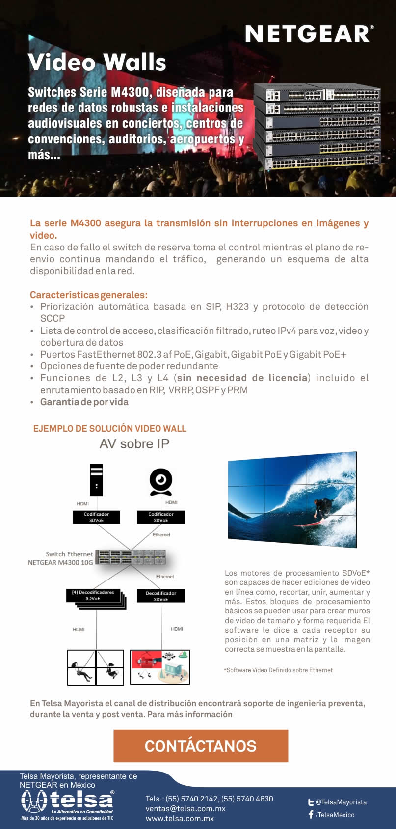 Video Walls, Switches Serie M4300, ¡Contáctanos!
